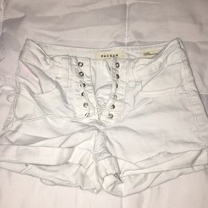 White shorts from pacsun!